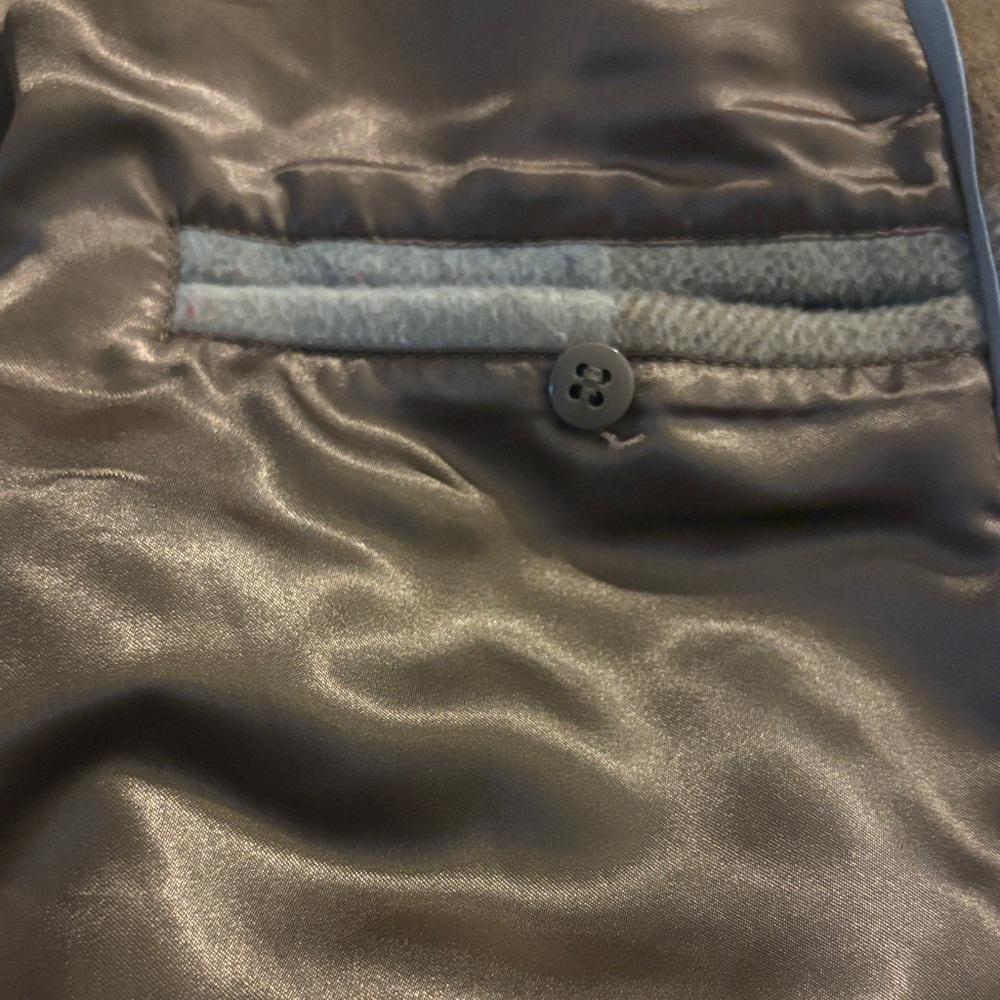 DKNY Women's Checkered wool coat - Brown and Gray - Picture 8 of 10
